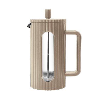 CAFETERA PRENSA FRANCESA SAKURA INFUSA BEIGE 8 POCILLOS