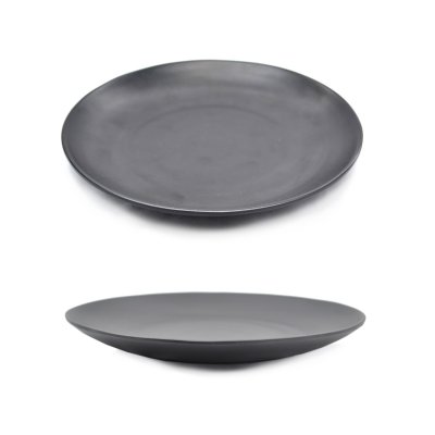 PLATO POSTRE SHANGAI MELAMINA NEGRA PREMIUM 21 CMS