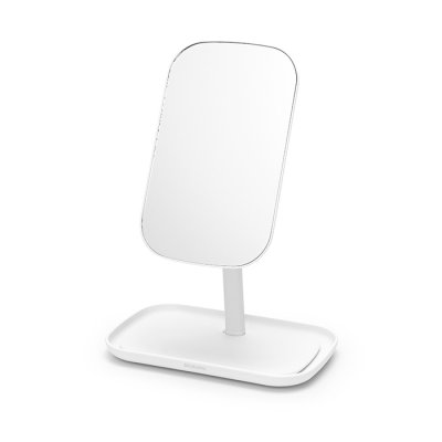 ESPEJO CON BANDEJA P/ ACCESORIOS BRABANTIA WHITE