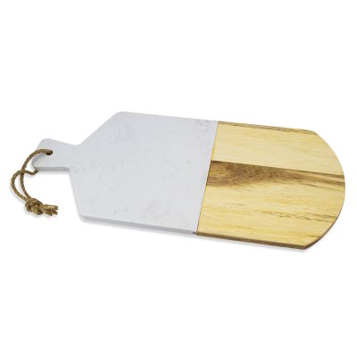 TABLA SEVILLA C/ MANGO DE MARMOL Y ACACIA 42X18 CM