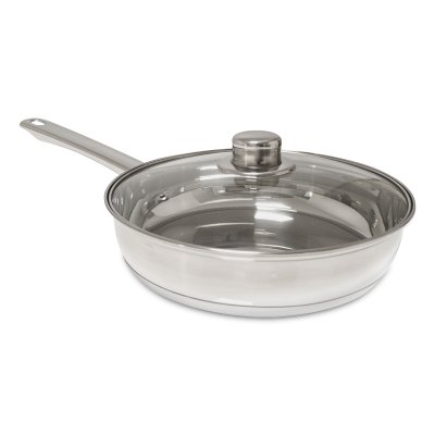 SARTEN  GOURMET PLUS ACERO INOX CON MANGO 24 CMS