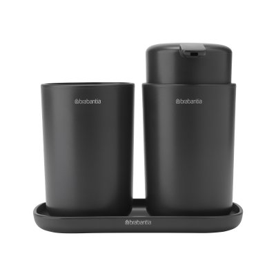 SET DE BAÑO BRABANTIA RENEW DARK GREY 3 PIEZAS