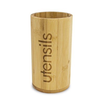 CUBIERTERO PORTA UTENSILIOS DE MADERA BAMBOO