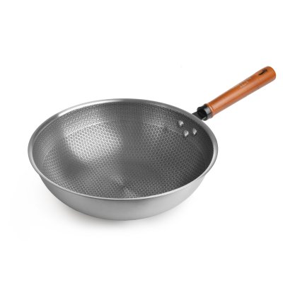 SARTEN WOK ACERO INOXIDABLE PREMIUM DIAMETRO 32 CM