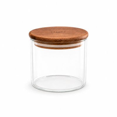FRASCO DE VIDRIO PHUKET EDITION SAKURA C/ TAPA DE ACACIA 0.45 L