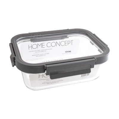 CONTENEDOR HOME CONCEPT HERMETICO DE VIDRIO 1 L