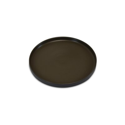 PLATO POSTRE SAKURA DENMARK BLACK MOCHA DE PORCELANA 20 CMS