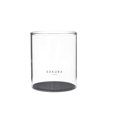 SET X6 VASOS DE VIDRIO SAKURA PRISMA PEARL GREY 400 ML