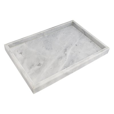 BANDEJA DE MARMOL BLANCO 30 X 20 X 3 CMS