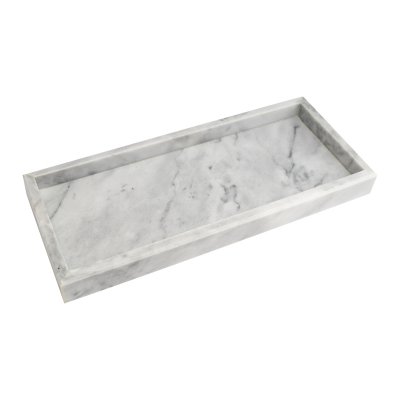 BANDEJA DE MARMOL BLANCO 30 X 13 X 3 CMS