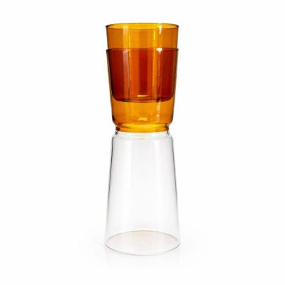 SET DE JARRA Y VASO DE NOCHE SAKURA FLAME AMBER 950 ML + 350 ML -RADIANCE SERIES