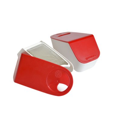 RALLADOR QUESO C/RECIP KITCHEN ROJO GUZZINI
