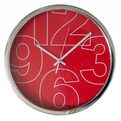 RELOJ PARED 30CM ROJO
