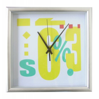 RELOJ PARED CUADRADO COLORS 25X25CM