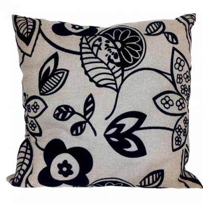 FUNDA P/ALMOHADON HOJAS 45X45CM