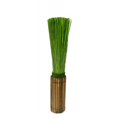 MACETA DE CAÑA CON JUNCO VERDE 100CM