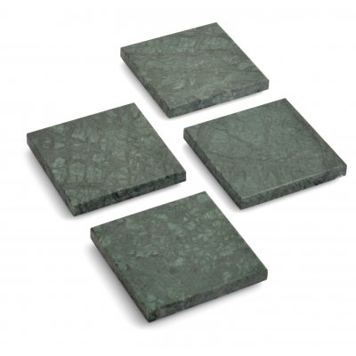 POSAVASOS DE MARMOL MALAQUITA CUADRADO SET DE 4