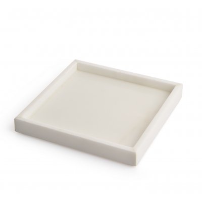 BANDEJA DE MARMOL BLANCO CUADRADA 23 X 23 X 3 CMS