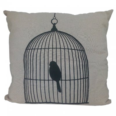 FUNDA P/ALMOHADON BIRD 45X45CM
