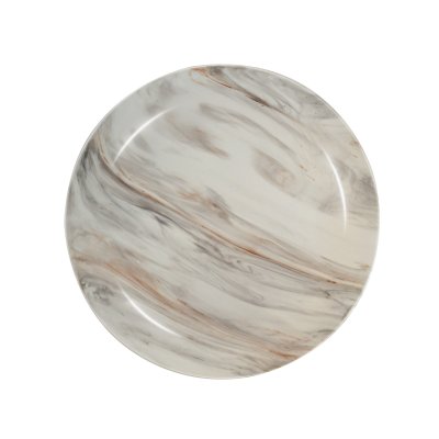 PLATO POSTRE SAKURA WHITE MARBLE TERRA DE PORCELANA 20 CMS