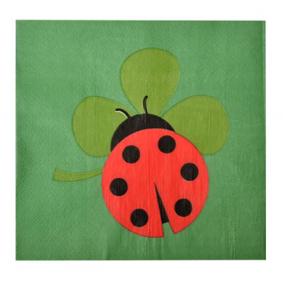 PAQUETE SERVILLETAS GREEN LADYBUG