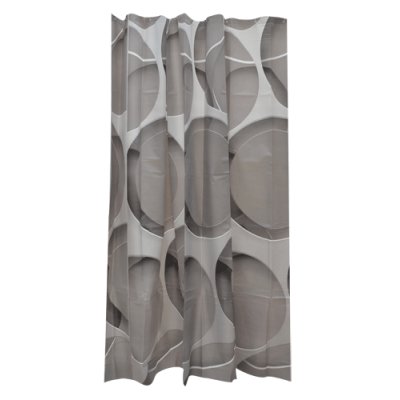 CORTINA DE BAÑO CIRCLE GRAY 180X180CM