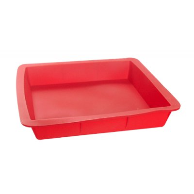 MOLDE CUADRADO SILICONA ROJO