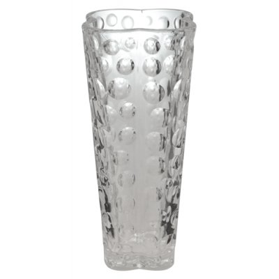 FLORERO VIDRIO CIRCULOS CLEAR 29.5CM