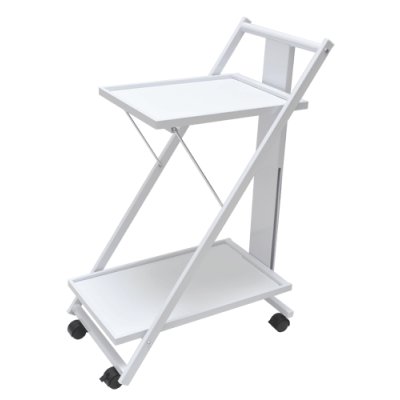 CARRO AUXILIAR 2 ESTANTES BLANCO