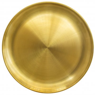 FUENTE/BANDEJA DE ACERO INOXIDABLE DORADO 34 CMS