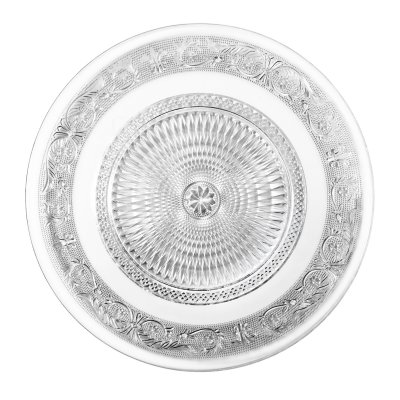 PLATO DE VIDRIO LABRADO PREMIUM P/ TORTA 32,5 CM