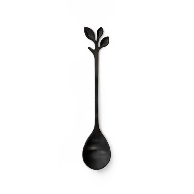 SET X6 CUCHARITAS LEAF HOME CONCEPT ACERO BLACK