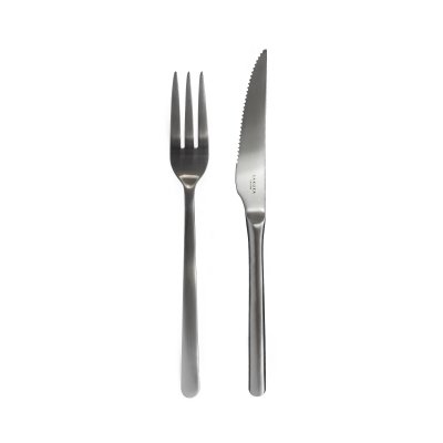 SET X12 PIEZAS SAKURA TENEDOR Y CUCHILLO P/ ASADO