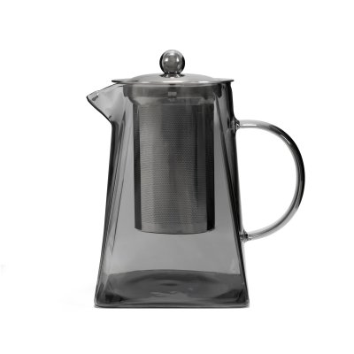 TETERA DE VIDRIO DARK CON INFUSOR REMOVIBLE DE ACERO INOXIDABLE 950 ML