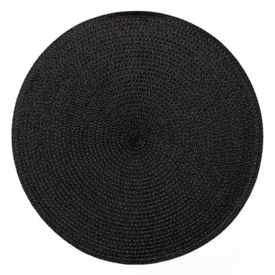 INDIVIDUAL REDONDO PVC PREMIUM NEGRO