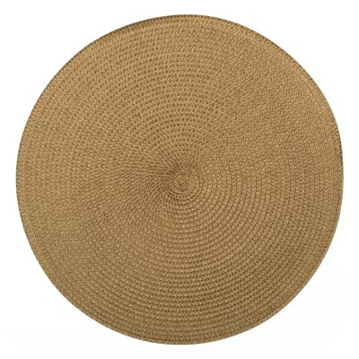 INDIVIDUAL REDONDO PVC PREMIUM MARRON CAMEL