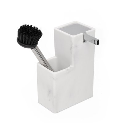 DISPENSER C/ PORTA CEPILLO SALERNO SIMIL MARMOL