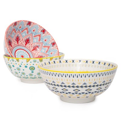 BOHO BOWL EXCLUSIVE ASSORTED DESIGNS - BOWL BOHO DISEÑOS EXCLUSIVOS SURTIDOS 20 CM PORCELANA PREMIUM