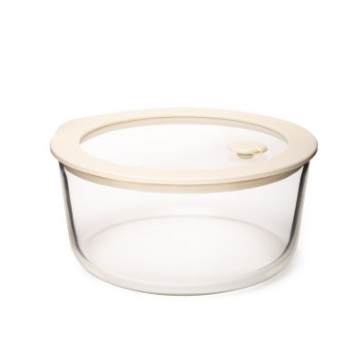 RECIPIENTE REDONDO HERMETICO DE VIDRIO CON VALVULA DE VACIO 0.9 L - HOME CONCEPT