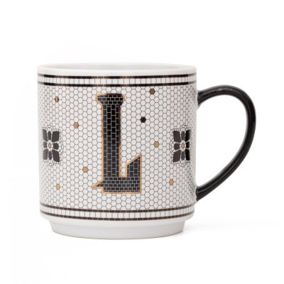 TAZA HOME CONCEPT ALPHABET LETRA L 350 ML