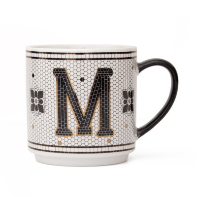 TAZA HOME CONCEPT ALPHABET LETRA M 350 ML