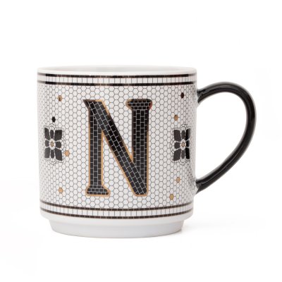 TAZA HOME CONCEPT ALPHABET LETRA N 350 ML