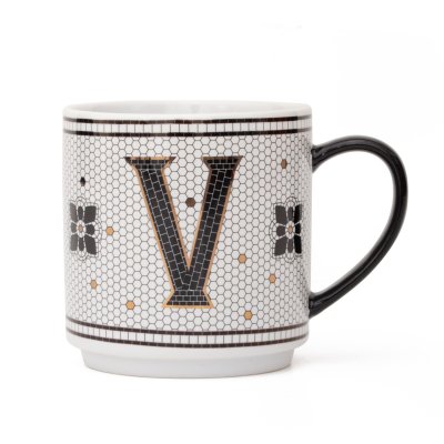TAZA HOME CONCEPT ALPHABET LETRA V 350 ML