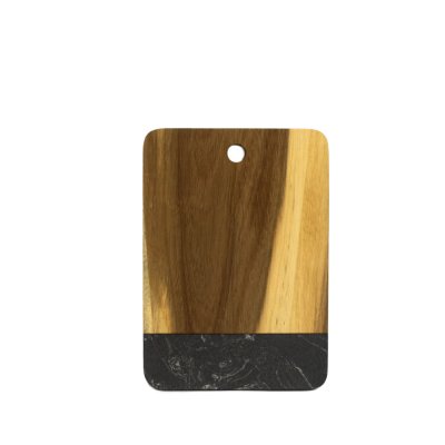 TABLA DE ACACIA Y MARMOL 23 X 16 CM