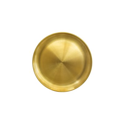 PLATO CHICO DE ACERO INOXIDABLE DORADO 14 CMS