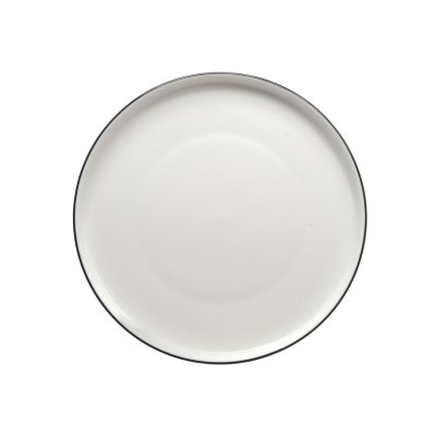 PLATO PLAYO SAKURA WHITE & BLACK DE PORCELANA 26 CMS